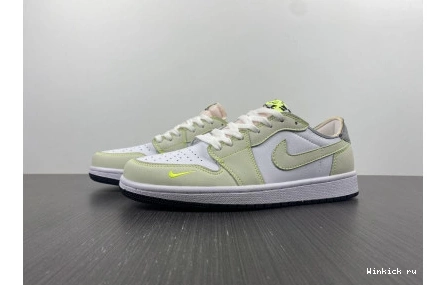 Air White-Green 1 Nike Jordan Low 0904